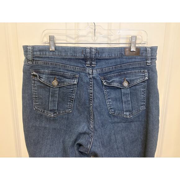 Lee Relaxed Fit At the Waist Jeans Womens Size 16 Short Medium Wash Denim - Picture 5 of 5